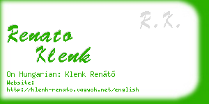 renato klenk business card